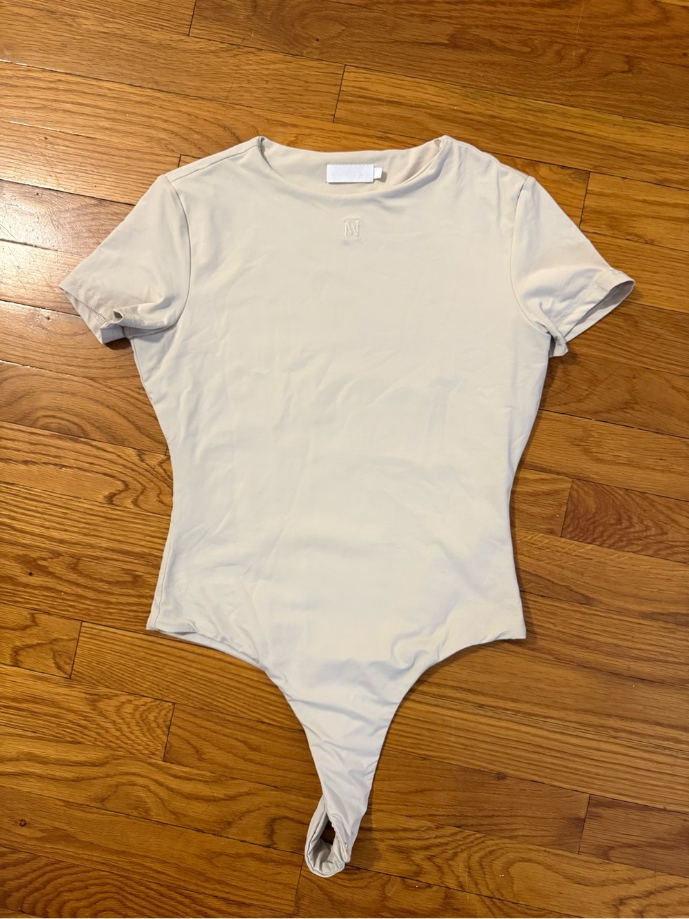 Cream Short Sleeve Bodysuit
